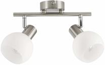 Lampa griesti Candellux Lighting Novo 92-52124, E14, 2 x 40 W, balta krās. / sudraba krās.