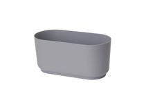 Gėlių lovelis Form Plastic Satina Eco 4292-040, plastikinis, 27 cm x 13.1 cm, Ø 27 cm, pilka sp.