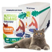 Mitrā kaķu barība Animal Island Everyday, tītara gaļa, 0.085 kg x 12 gab.