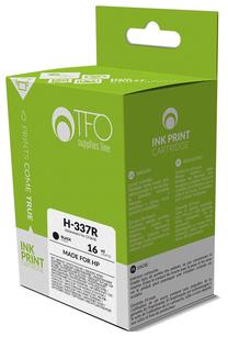 Tintes printera kasetne TFO H-337R (C9364E) Remanufactured, melna krās., 16 ml