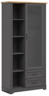 Vitrina Tolmin, ruda sp./grafito sp., 42 cm x 100 cm x 200 cm