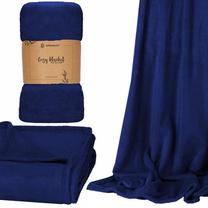 Pleds Springos Cozy Blanket HA7194, zila krās., 200 cm x 220 cm