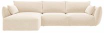Kampinė sofa Cosmopolitan Design Matera Eden 2, šviesiai smėlinė, kairinė, 171 x 280 cm x 85 cm