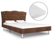 Lova dvigulė VLX With Mattress 277196, 140 x 200 cm, ruda sp., su čiužiniu, su grotelėmis