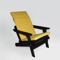Lauko kėdė DM Grill Leisure SD034, juoda sp./geltona sp., 90.5 cm x 78.4 cm x 93 cm