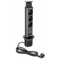 Встроенный удлинитель Gt AE-BPW AE-BPW3S60U-20, 3G1.5, 1.5 м, 2USB, черный цв.