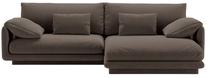 Kampinė sofa Micadoni Torino Velvet, ruda sp., dešininė, 250 x 170 cm x 83 cm