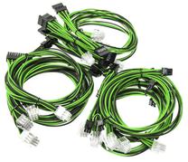 Vads Super Flower Sleeve Cable Kit, melna krās./zaļa krās.