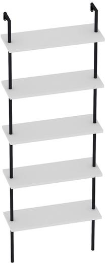 Pastatoma lentyna Kalune Design Teos 550ARN1646, balta sp./juoda sp., 165 cm x 60 cm x 22 cm