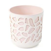 Puķu pods Lamela Duet 763 300-37, plastmasa, Ø 29 cm, balts krās./krēmkrāsa