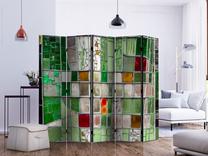 Širma Artgeist Emerald Stained Glass II Paraventtc1137, įvairių spalvų, 225 cm x 172 cm