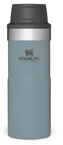 Termopuodelis Stanley Classic Trigger Action, 0.35 l, mėlyna sp./pilka sp.