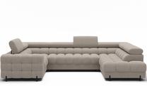 Kampinė sofa Fectory, smėlio sp., 205 x 346 cm x 93 cm