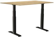 Компьютерный стол регулируемая высота Sun-Flex EasyDesk Adapt VI, 140 см x 80 см, 62 - 127 см, береза цв./черный цв.