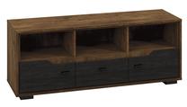 ТВ стол ML Meble 10, дубовый цв./черный цв., 138 см x 41 см x 53 см