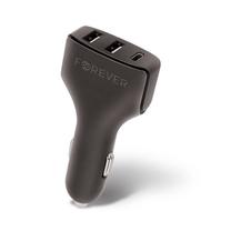 Automobilinis įkroviklis Forever CC-05, USB Type-C/2 x USB, juoda sp.