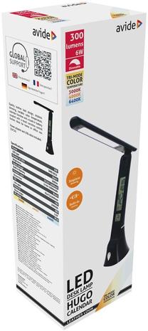 Galda stāvlampas Avide Hugo, LED, 6W, melna krās./melna krās.