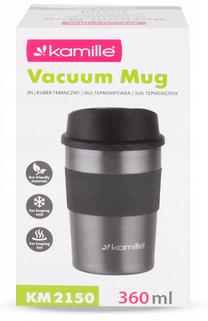 Termopuodelis Kamille KM-2150, 0.36 l, juoda sp./sidabro sp.