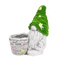 Sodo dekoracija "Nykštukas" Garden Center QNLR01H, 30 cm x 18 cm x 36 cm, balta sp./žalia sp.