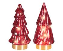 Dekorācija Lumineo ar LED apgaismojumu, 12.8 cm, sarkana krās.