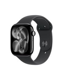 Išmanusis laikrodis Apple Watch Series 11 GPS 42mm MEQU4ET/A, jet black aliuminio korpusas su black sport dirželiu - M/L