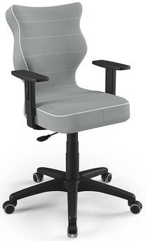 Vaikiška darbo kėdė Duo Size 6 JS03, 42.5 x 40 x 104.5 cm, balta/juoda/pilka