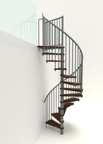 Sraigtiniai laiptai Minka Spiral Smart, 140 cm x 305.5 cm