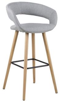 Baro kėdė Home4you, pilka sp., 55 cm x 46.5 cm x 98 cm
