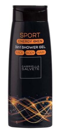 Kūno prausimosi želė vyrams Gabriella Salvete Sport Energy 4Men, 250 ml