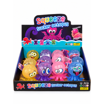 Sensorinis spaudomas žaislas, aštuonkojis Squeeze Sucker, 7.5 cm, (spalva/dizainas parenkami atsitiktine tvarka)