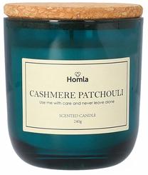 Žvakė, aromatinė Homla Verde Cashmere Patchouli, 30 h, 240 g, Žalia