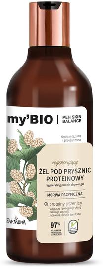 Kūno prausimosi želė Farmona my'BIO Regenerating Protein, 500 ml