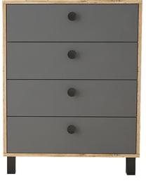 Komoda Kalune Design VL80 228, antracito sp./pušies sp, 93.5 cm x 73.6 cm x 44.5 cm