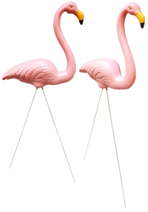 Sodo dekoracija "Flamingas" Besk, 7 cm x 35 cm x 43 cm, rožinė sp., 2 vnt.