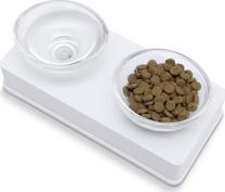 Statīvs ar bļodiņām sunim Catit CH-5324, 0.2 l, 13 cm x 28 cm x 12 cm, 2 gab., caurspīdīga krās./balta krās.