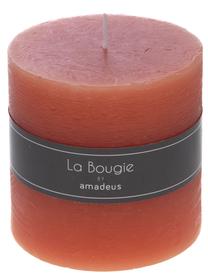 Свеча, цилиндрическая Amadeus La Bougie, 60 час, коричневый цв./oранжевый цв.