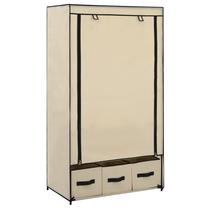 Spinta VLX Wardrobe Fabric Cream, smėlio sp., 87 cm x 49 cm x 159 cm