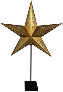 Kalėdinė dekoracija "Žvaigždė" su LED apšvietimu, 65 cm, 45 cm, aukso sp.