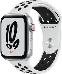 Viedais pulkstenis Apple Watch SE Nike Aluminum 44mm, sudraba krās.
