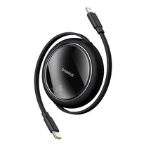 Vads Baseus Free2Pull USB Type-C Vīrietis, Lightning Vīrietis, 1 m, melna krās.