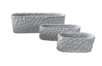 Gėlių vazonas J3007-7, keramika, 20 cm x 5 cm, Ø 20 cm, balta sp.