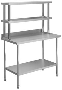 Darbastalis VLX With Overshelf 3054471, sidabro sp., 120 cm x 60 cm x 150 cm