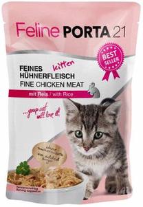 Šlapias kačių maistas Feline Porta 21, vištiena/ryžiai, 0.1 kg