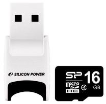 Atminties kortelė Silicon Power MicroSDHC + USB Reader, 16 GB