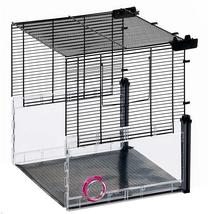 Grauzēju būris Ferplast Multipla Hamster Base Extension, 37.5 cm x 37.5 cm x 41 cm, melna krās.