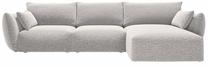 Kampinė sofa Cosmopolitan Design Matera Eden 17, sidabro sp., dešininė, 171 x 280 cm x 85 cm