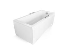 Vonia, laisvai pastatoma Besco Modern, 140 cm x 70 cm x 53.5 cm, stačiakampis, balta sp.