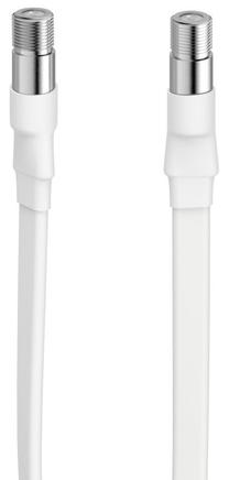 Kabelis Hama Window Conduit Antenna cable 75Ω Coax Female, Coax Female, 0.2 m, balta krās.