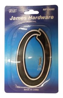 Durų numeris James Hardware NP15080C, 15 cm, plastikas, juoda sp.