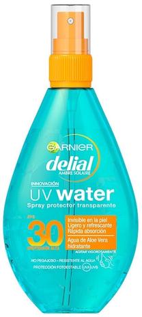 Purškiklis įdegio priežiūrai Garnier Delial UV Water Protector Transparent SPF30, 150 ml